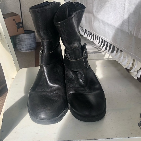Franco Sarto Black Leather Boots - Picture 2 of 5